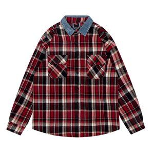 Fear of God  Men's and Women's Retro Red Plaid Shirt Jacket